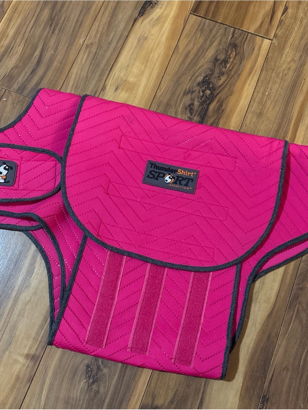 Thundershirt Sport Hot Pink Calming Dog Vest with Black Trim